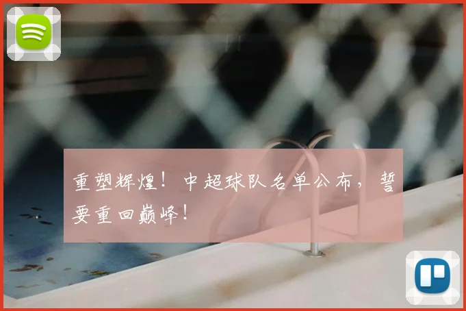 重塑辉煌!中超球队名单公布,誓要重回巅峰!